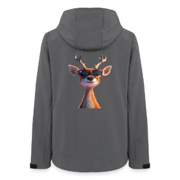 Deer, Antlers, Hunting, Deer, Reindeer, Red Deer, Hunter - Women’s Recycled Softshell Jacket by Stanley/Stella - anthracite - Back - AI Model Female 172 light (172cm)
