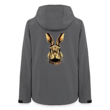 Bunny Rabbit Lover Hare Bunny Cute Bunnies - Women’s Recycled Softshell Jacket by Stanley/Stella - anthracite - Back - AI Model Female 172 light (172cm)