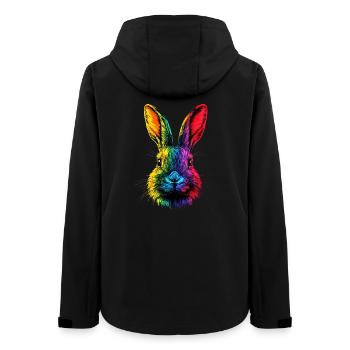 Bunny Rabbit Lover Hare Bunny Cute Bunnies - Women’s Recycled Softshell Jacket by Stanley/Stella - black - Back - AI Model Female 172 light (172cm)