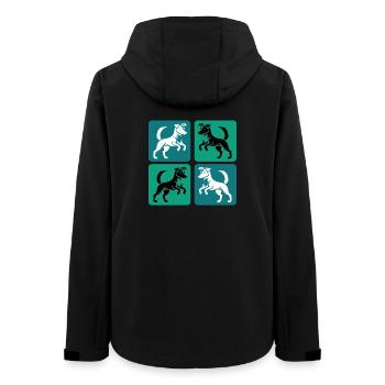 Jack Russell Terrier Design - Frauen Recycelte Softshelljacke von Stanley/Stella - Schwarz - Hinten - AI Model Female 172 light (172cm)