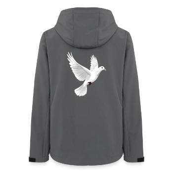 Taube Weiß Frieden Peace Ringeltaube Weiße Tauben - Frauen Recycelte Softshelljacke von Stanley/Stella - Anthrazit - Hinten - AI Model Female 172 light (172cm)