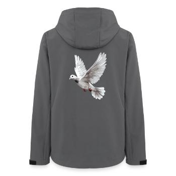Taube Weiß Frieden Peace Ringeltaube Weiße Tauben - Frauen Recycelte Softshelljacke von Stanley/Stella - Anthrazit - Hinten - AI Model Female 172 light (172cm)