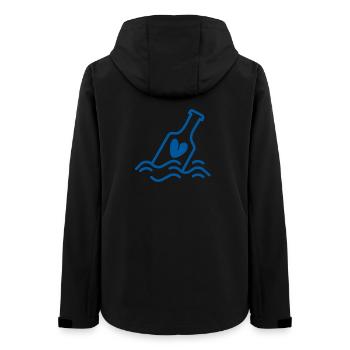 Heart to the Sea – Love Carried by the Waves - Women’s Recycled Softshell Jacket by Stanley/Stella - black - Back - AI Model Female 172 light (172cm)
