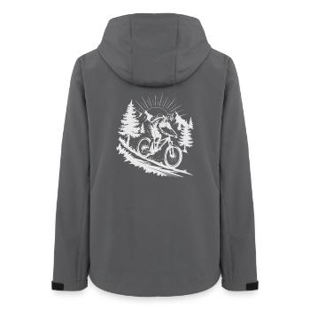 MTB Mountainbike - Frauen Recycelte Softshelljacke von Stanley/Stella - Anthrazit - Hinten - AI Model Female 172 light (172cm)