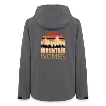 Mountain Women - Frauen Recycelte Softshelljacke von Stanley/Stella - Anthrazit - Hinten - AI Model Female 172 light (172cm)