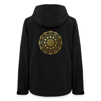 Mandala - Frauen Recycelte Softshelljacke von Stanley/Stella - Schwarz - Hinten - AI Model Female 172 light (172cm)