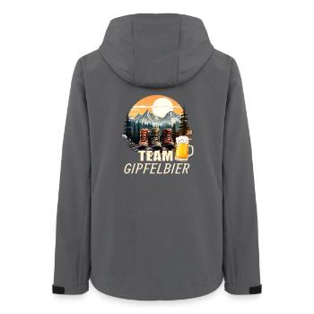 Team Gipfelbier - Frauen Recycelte Softshelljacke von Stanley/Stella - Anthrazit - Hinten - AI Model Female 172 light (172cm)