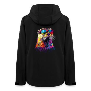 Otter Seeotter Fischotter Marder Liebe Süßer Otter - Frauen Recycelte Softshelljacke von Stanley/Stella - Schwarz - Hinten - AI Model Female 172 light (172cm)