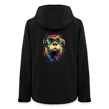 Otter Seeotter Fischotter Marder Liebe Süßer Otter - Frauen Recycelte Softshelljacke von Stanley/Stella - Schwarz - Hinten - AI Model Female 172 light (172cm)