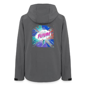 FUTURE Pop Art surreal - Frauen Recycelte Softshelljacke von Stanley/Stella - Anthrazit - Hinten - AI Model Female 172 light (172cm)