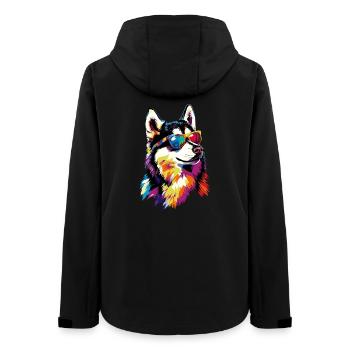Husky Dogs Lover Dog Love Huskies de Sibérie - Veste softshell femme recyclée Stanley/Stella - noir - Dos - AI Model Female 172 light (172cm)