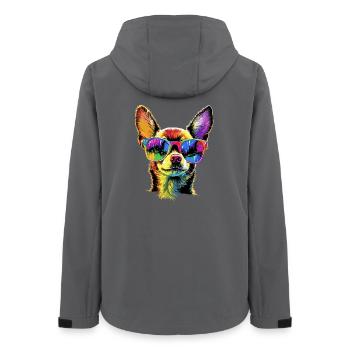 Maîtresse de chien Chihuahua J’aime les chihuahuas mignons - Veste softshell femme recyclée Stanley/Stella - charbon - Dos - AI Model Female 172 light (172cm)