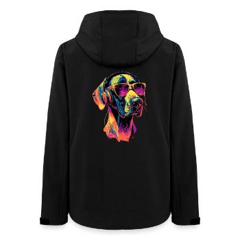 Great Dane Hatz Male Saupacker Great Dane - Women’s Recycled Softshell Jacket by Stanley/Stella - black - Back - AI Model Female 172 light (172cm)