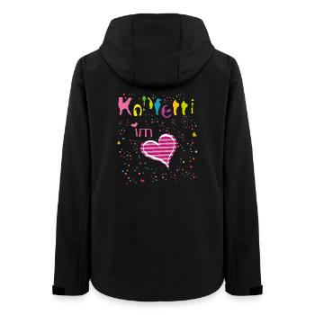 Confetti in the heart - Women’s Recycled Softshell Jacket by Stanley/Stella - black - Back - AI Model Female 172 light (172cm)
