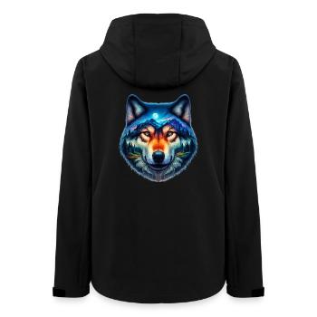 Wolf - Frauen Recycelte Softshelljacke von Stanley/Stella - Schwarz - Hinten - AI Model Female 172 light (172cm)