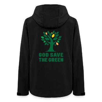 Jour de la Terre - God Save the Green - Veste softshell femme recyclée Stanley/Stella - noir - Dos - AI Model Female 172 light (172cm)