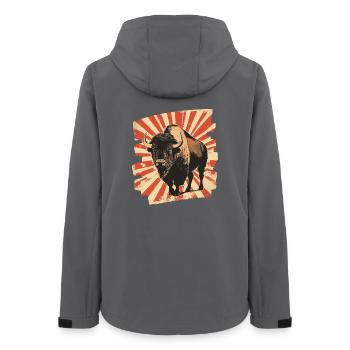 Bison - Veste softshell femme recyclée Stanley/Stella - charbon - Dos - AI Model Female 172 light (172cm)