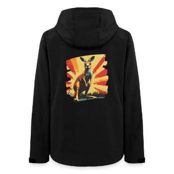 Känguru - Frauen Recycelte Softshelljacke von Stanley/Stella - Schwarz - Hinten - AI Model Female 172 light (172cm)