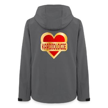 KARDIOLOGIE Kardiovaskulären Erkrankungen - Frauen Recycelte Softshelljacke von Stanley/Stella - Anthrazit - Hinten - AI Model Female 172 light (172cm)