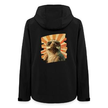 Sloth Retro - Women’s Recycled Softshell Jacket by Stanley/Stella - black - Back - AI Model Female 172 light (172cm)