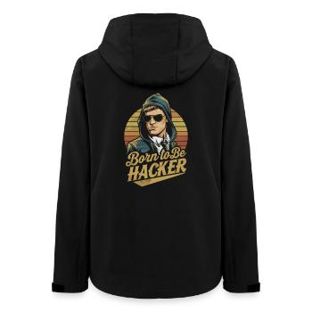 Né pour être hacker – Nerd de l’informatique - Veste softshell femme recyclée Stanley/Stella - noir - Dos - AI Model Female 172 light (172cm)