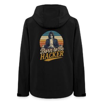 Né pour être hacker – Nerd de l’informatique - Veste softshell femme recyclée Stanley/Stella - noir - Dos - AI Model Female 172 light (172cm)