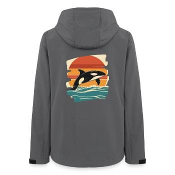 Orca - Frauen Recycelte Softshelljacke von Stanley/Stella - Anthrazit - Hinten - AI Model Female 172 light (172cm)