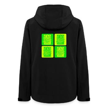 Astronomie Retro Design - Frauen Recycelte Softshelljacke von Stanley/Stella - Schwarz - Hinten - AI Model Female 172 light (172cm)