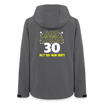 30. Geburtstag , 30 Das wars Alt Du nun Bist ! - Frauen Recycelte Softshelljacke von Stanley/Stella - Anthrazit - Hinten - AI Model Female 172 light (172cm)