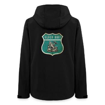 Exploitation minière – Foi et travail - Veste softshell femme recyclée Stanley/Stella - noir - Dos - AI Model Female 172 light (172cm)