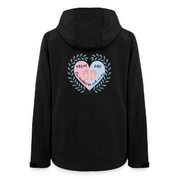 Maman, papa et bébé Coeur Design - Veste softshell femme recyclée Stanley/Stella - noir - Dos - AI Model Female 172 light (172cm)