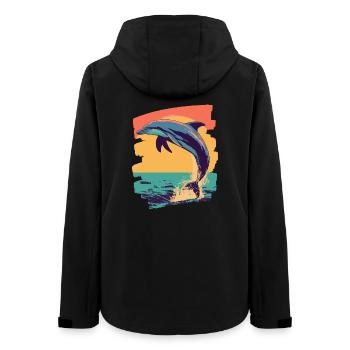 Dolphin - Women’s Recycled Softshell Jacket by Stanley/Stella - black - Back - AI Model Female 172 light (172cm)