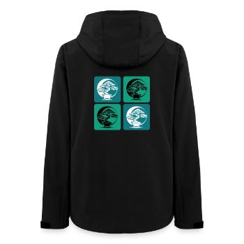 Bonsaï Yin Yang - Veste softshell femme recyclée Stanley/Stella - noir - Dos - AI Model Female 172 light (172cm)