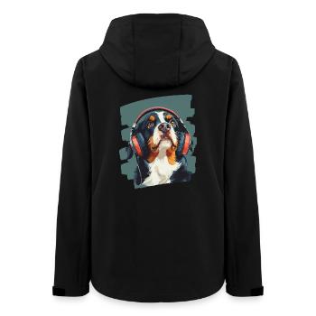 Chien de montagne de l'Entlebuch - Veste softshell femme recyclée Stanley/Stella - noir - Dos - AI Model Female 172 light (172cm)