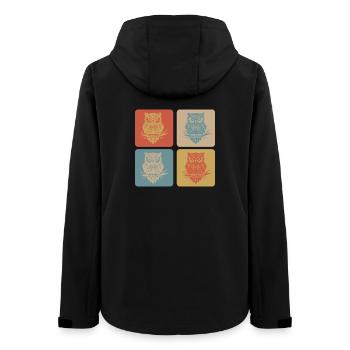 Hiboux Vintage Design - Veste softshell femme recyclée Stanley/Stella - noir - Dos - AI Model Female 172 light (172cm)