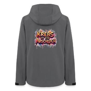 Krebs ist ein A*loch - Frauen Recycelte Softshelljacke von Stanley/Stella - Anthrazit - Hinten - AI Model Female 172 light (172cm)