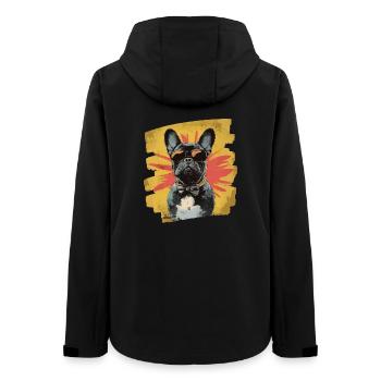 Frenchie Französische Bulldogge - Frauen Recycelte Softshelljacke von Stanley/Stella - Schwarz - Hinten - AI Model Female 172 light (172cm)