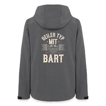 guy with beard beard barber full beard - Women’s Recycled Softshell Jacket by Stanley/Stella - anthracite - Back - AI Model Female 172 light (172cm)