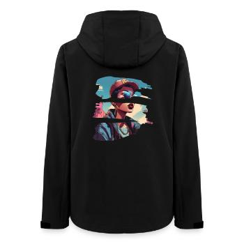 girl girlie wild punk freestyle love peace style - Frauen Recycelte Softshelljacke von Stanley/Stella - Schwarz - Hinten - AI Model Female 172 light (172cm)