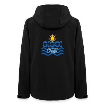 Sun and Waves Sissi Crete Logo - Women’s Recycled Softshell Jacket by Stanley/Stella - black - Back - AI Model Female 172 light (172cm)