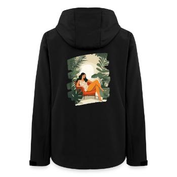 Relax Meditation Selfcare Me-Time - Frauen Recycelte Softshelljacke von Stanley/Stella - Schwarz - Hinten - AI Model Female 172 light (172cm)