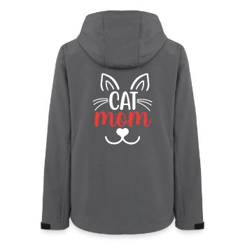 Katzen-Mama - Frauen Recycelte Softshelljacke von Stanley/Stella - Anthrazit - Hinten - AI Model Female 172 light (172cm)