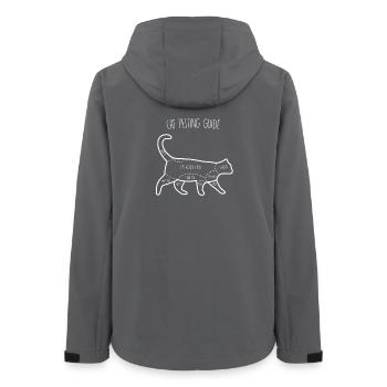 Cat Petting Guide - Frauen Recycelte Softshelljacke von Stanley/Stella - Anthrazit - Hinten - AI Model Female 172 light (172cm)