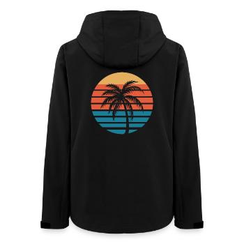 Vintage Beach Vibes - Women’s Recycled Softshell Jacket by Stanley/Stella - black - Back - AI Model Female 172 light (172cm)
