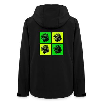 Hippo mit Sonnenbrille - Frauen Recycelte Softshelljacke von Stanley/Stella - Schwarz - Hinten - AI Model Female 172 light (172cm)