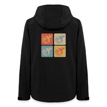 Colibri & Fleur Vintage Design - Veste softshell femme recyclée Stanley/Stella - noir - Dos - AI Model Female 172 light (172cm)