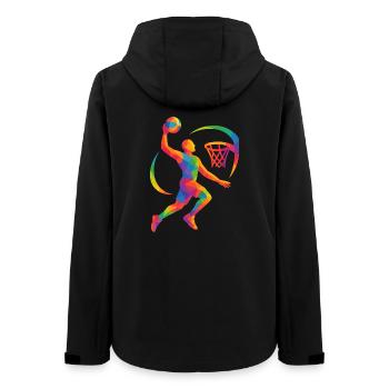Polygon Basketballspieler - Frauen Recycelte Softshelljacke von Stanley/Stella - Schwarz - Hinten - AI Model Female 172 light (172cm)