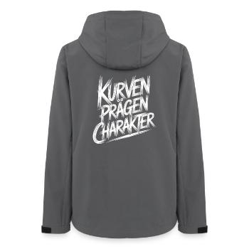Kurven praegen Charakter - Frauen Recycelte Softshelljacke von Stanley/Stella - Anthrazit - Hinten - AI Model Female 172 light (172cm)