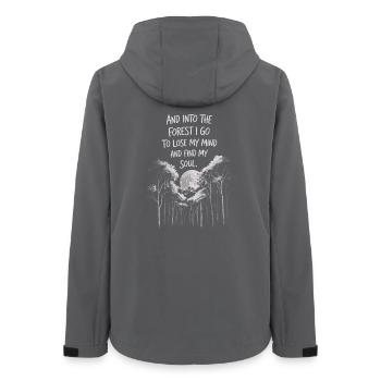Into The Forest I Go To Lose My Mind Find My Soul - Frauen Recycelte Softshelljacke von Stanley/Stella - Anthrazit - Hinten - AI Model Female 172 light (172cm)