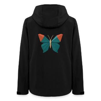 Papillon en origami - Veste softshell femme recyclée Stanley/Stella - noir - Dos - AI Model Female 172 light (172cm)